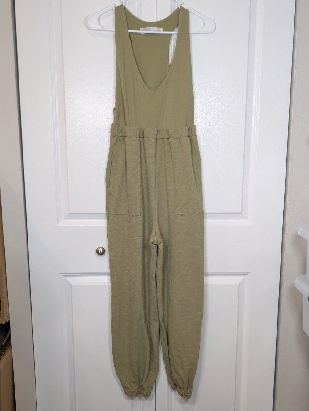 Free People Beach Kyle One Piece Jumpsuit Olive Green Boho Romper Size Small
